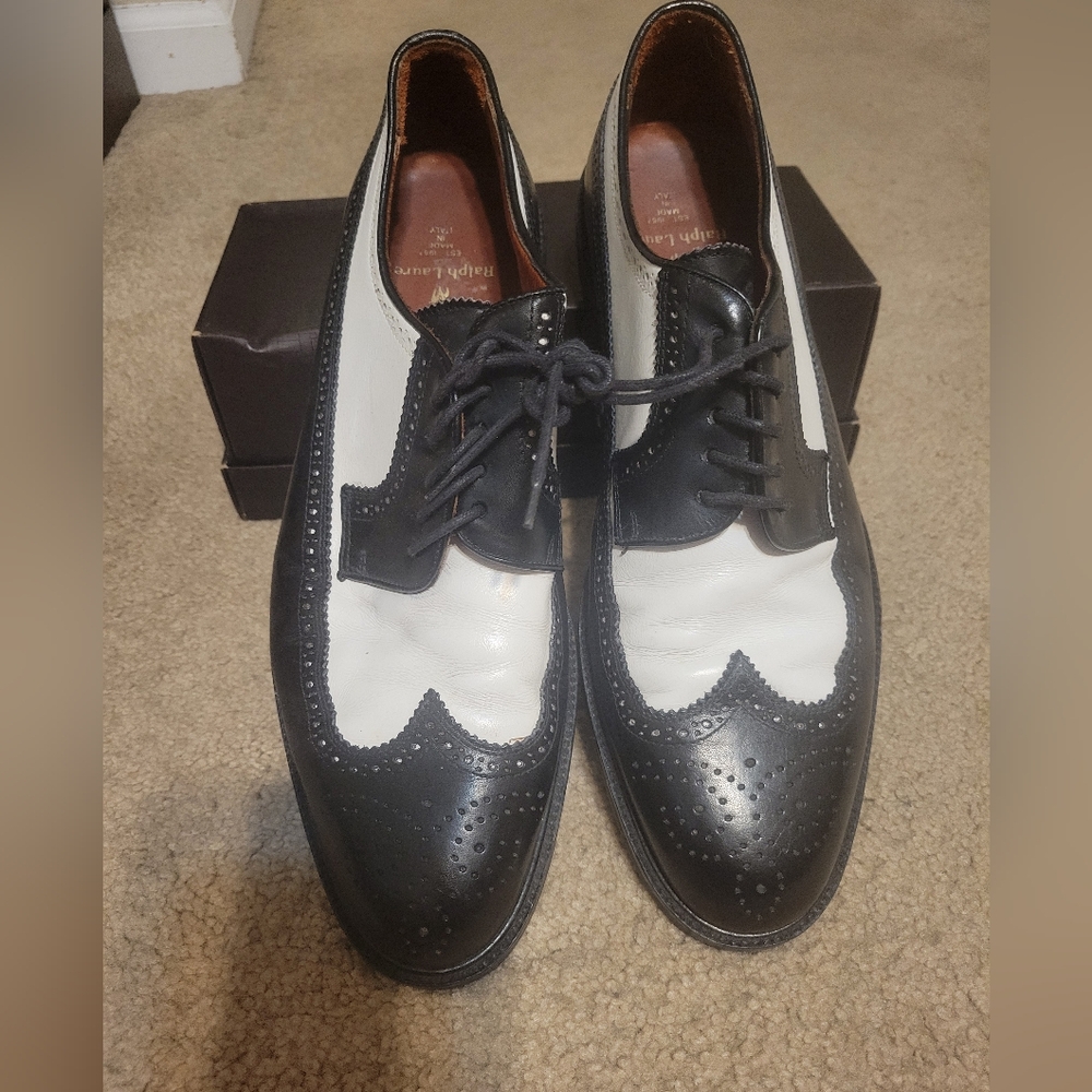 Polo by Ralph Lauren Black and White Classic Oxfords